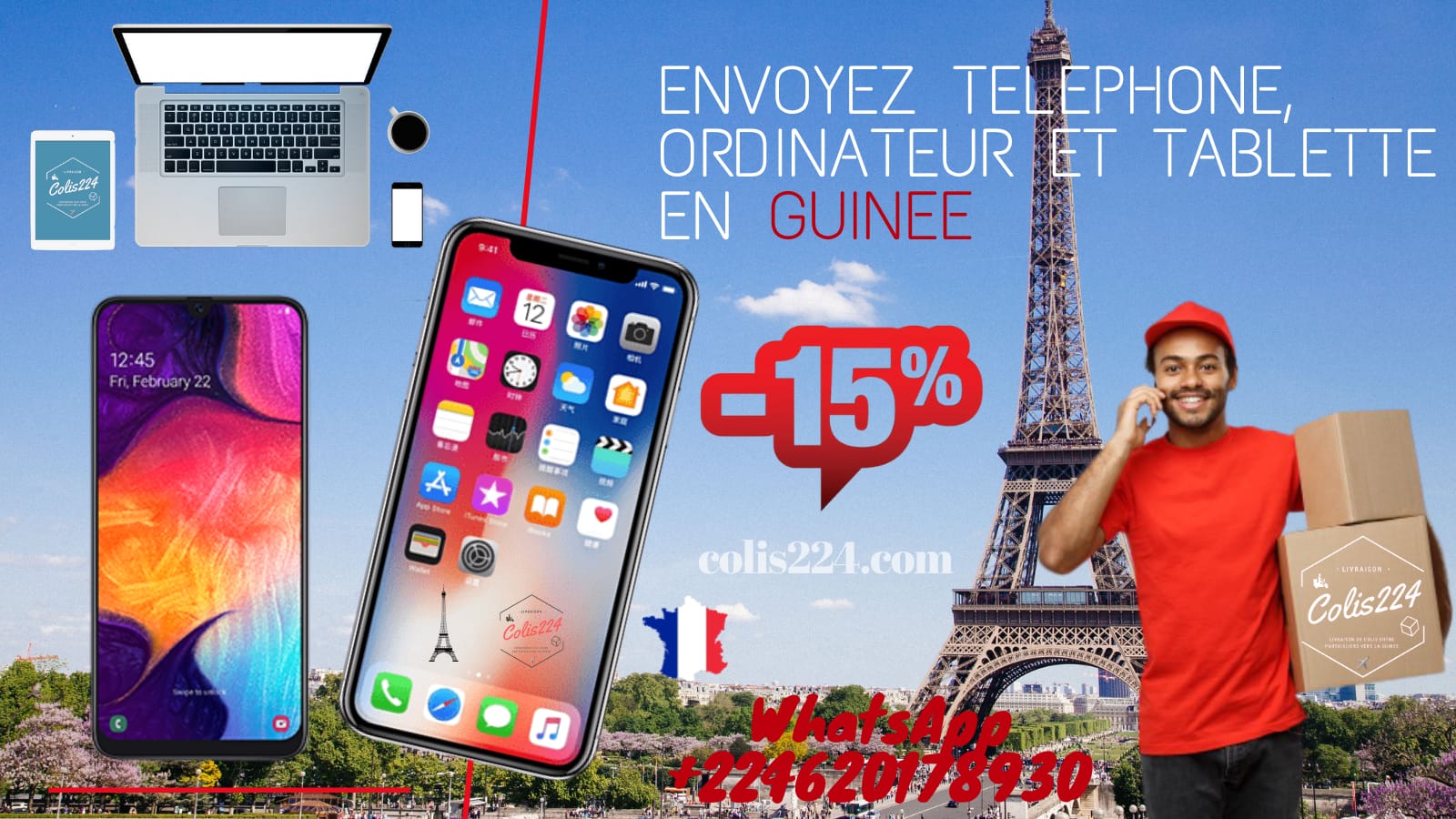 Envoyez vos colis telephone en Guinée
