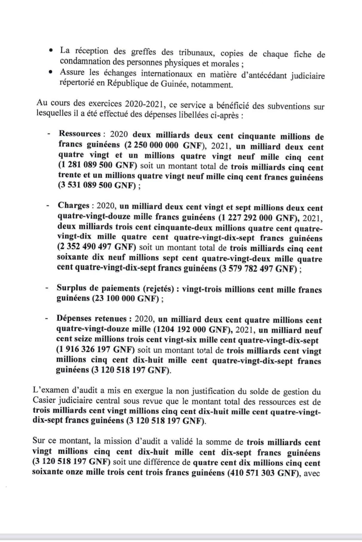 3 Injonction aux fins de Poursuites Judiciaires.